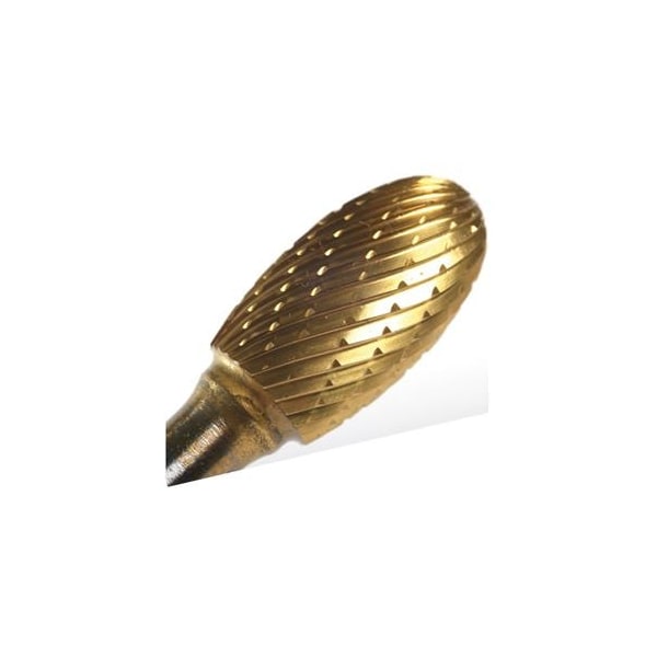 Champion Cutting Tool Cylinder Radius End Carbide Bur for Contouring Uncoated, 5/8in Cutting Dia., 1in LOC, Double Cut CHA USE6 - main